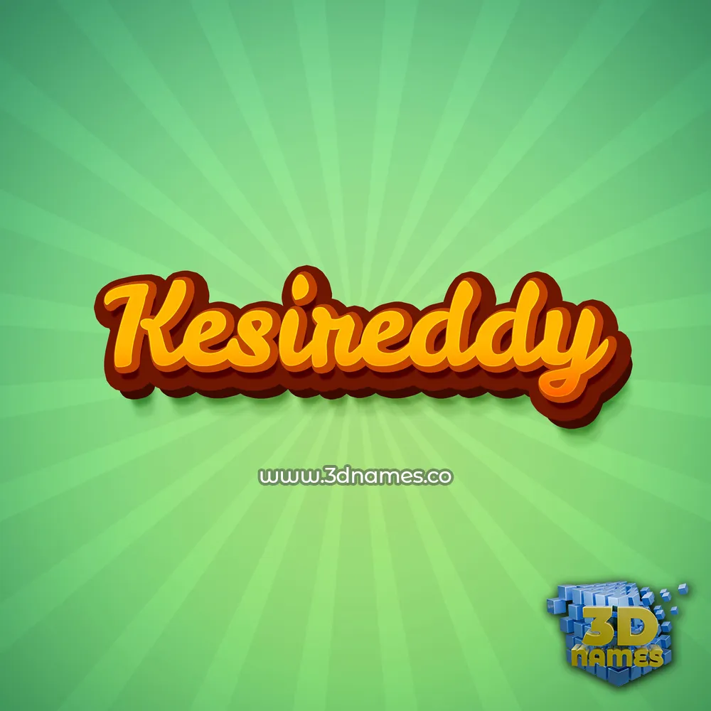 kesireddy in Green Rays style - 3D name wallpaper