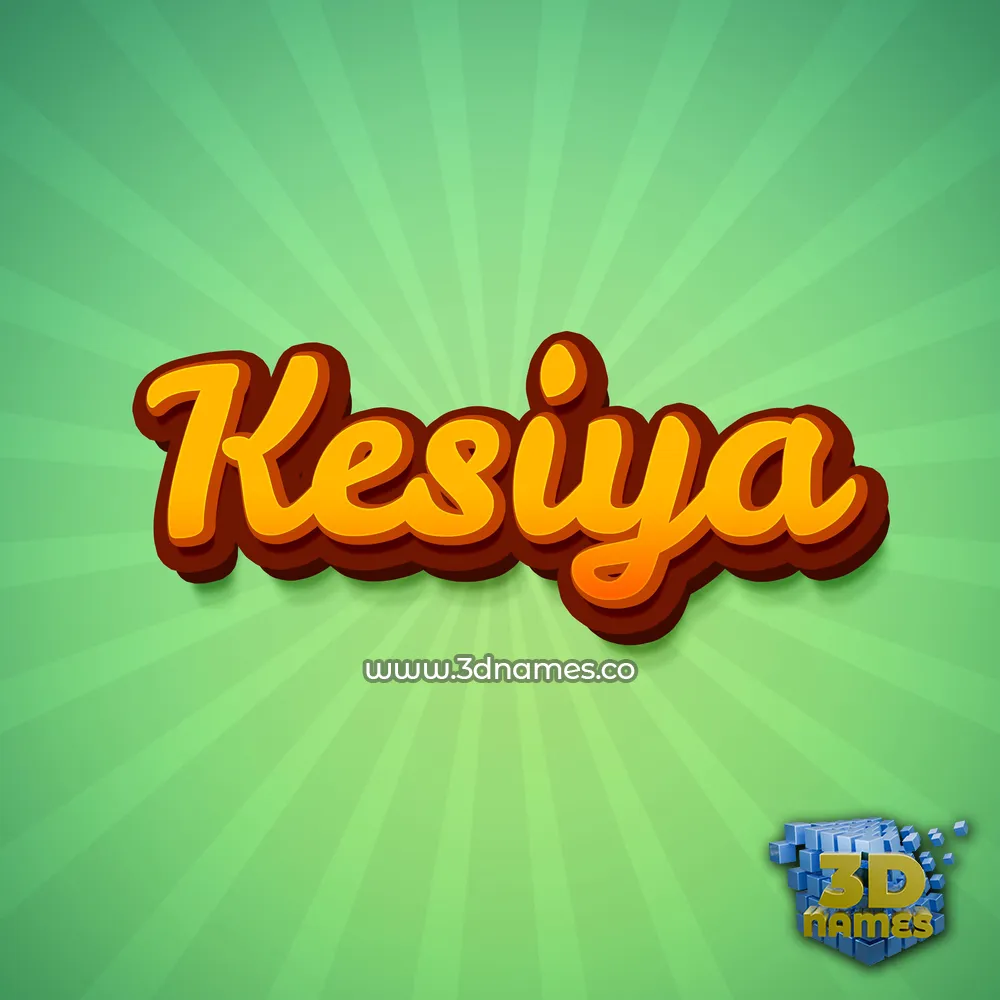 kesiya in Green Rays style - 3D name wallpaper