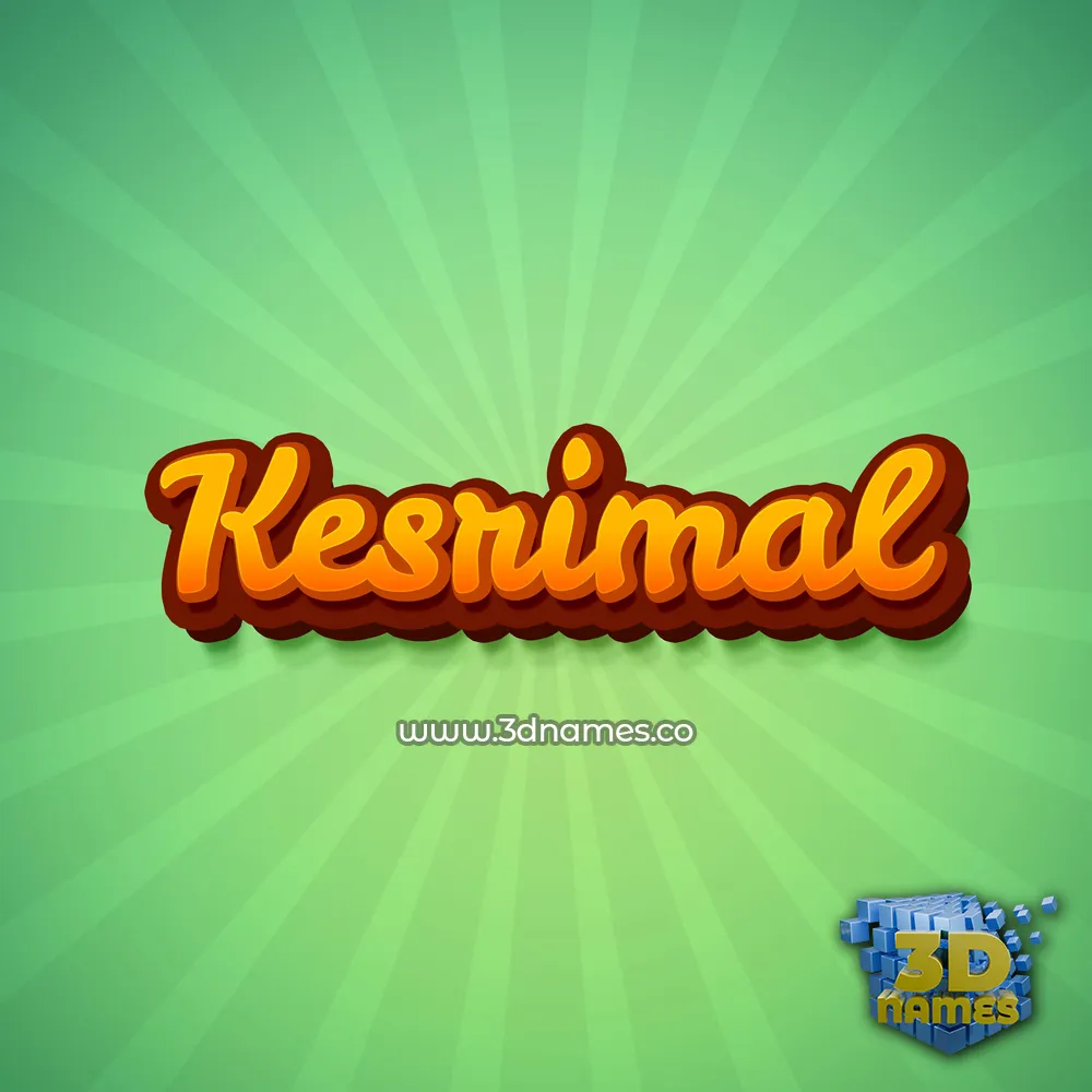 kesrimal in Green Rays style - 3D name wallpaper