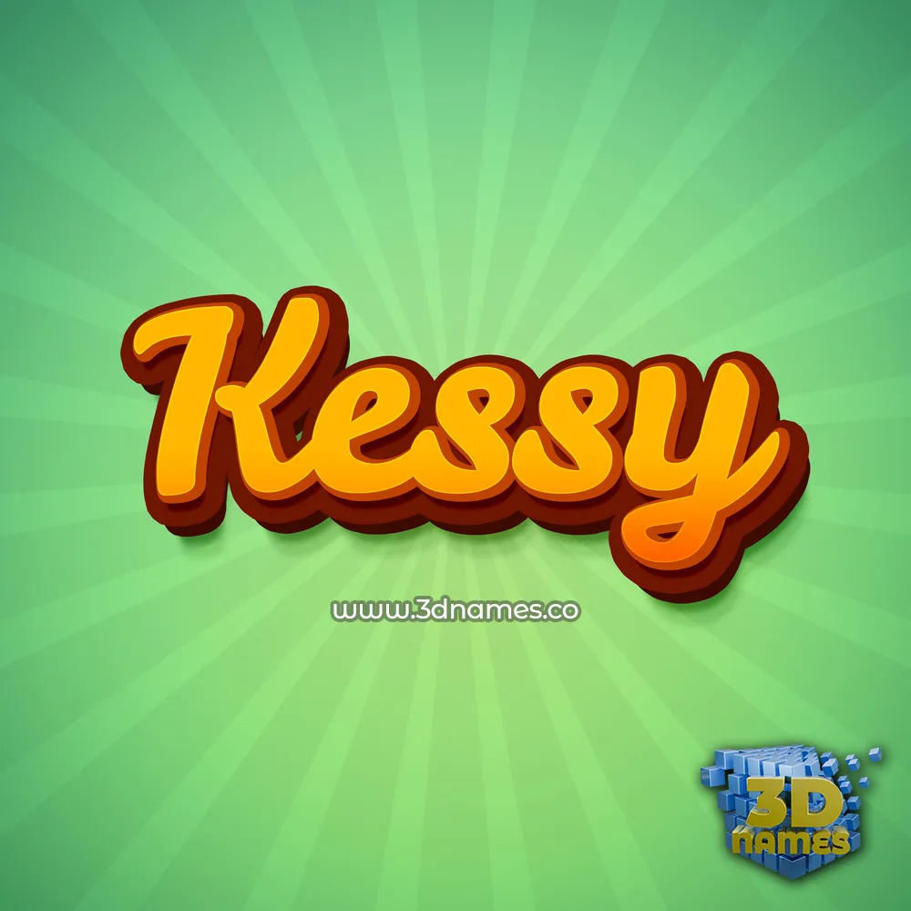 kessy in Green Rays style - 3D name wallpaper