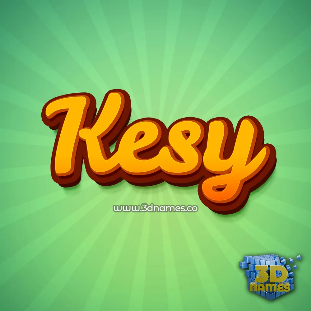 kesy in Green Rays style - 3D name wallpaper
