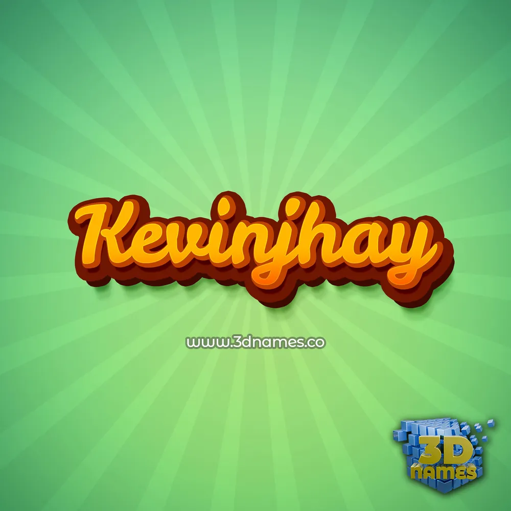 kevinjhay in Green Rays style - 3D name wallpaper