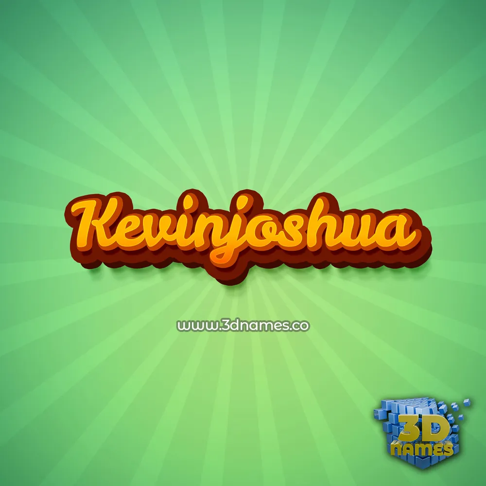 kevinjoshua in Green Rays style - 3D name wallpaper