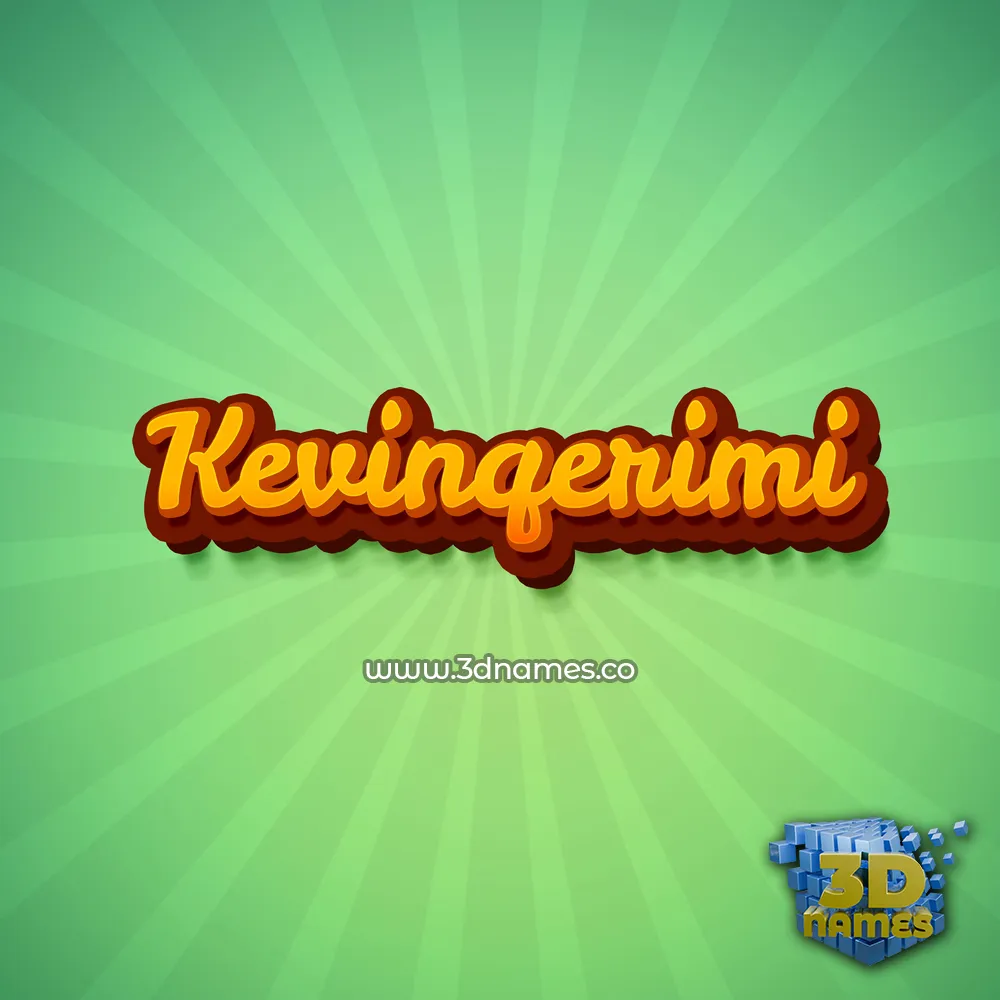 kevinqerimi in Green Rays style - 3D name wallpaper