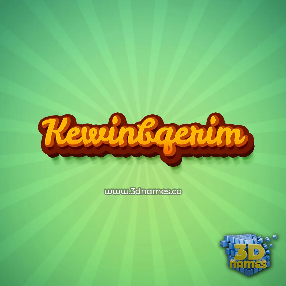 kewinbqerim in Green Rays style - 3D name wallpaper