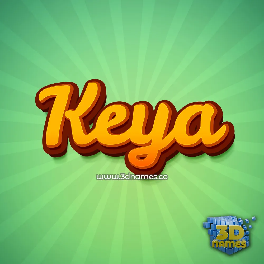 keya in Green Rays style - 3D name wallpaper