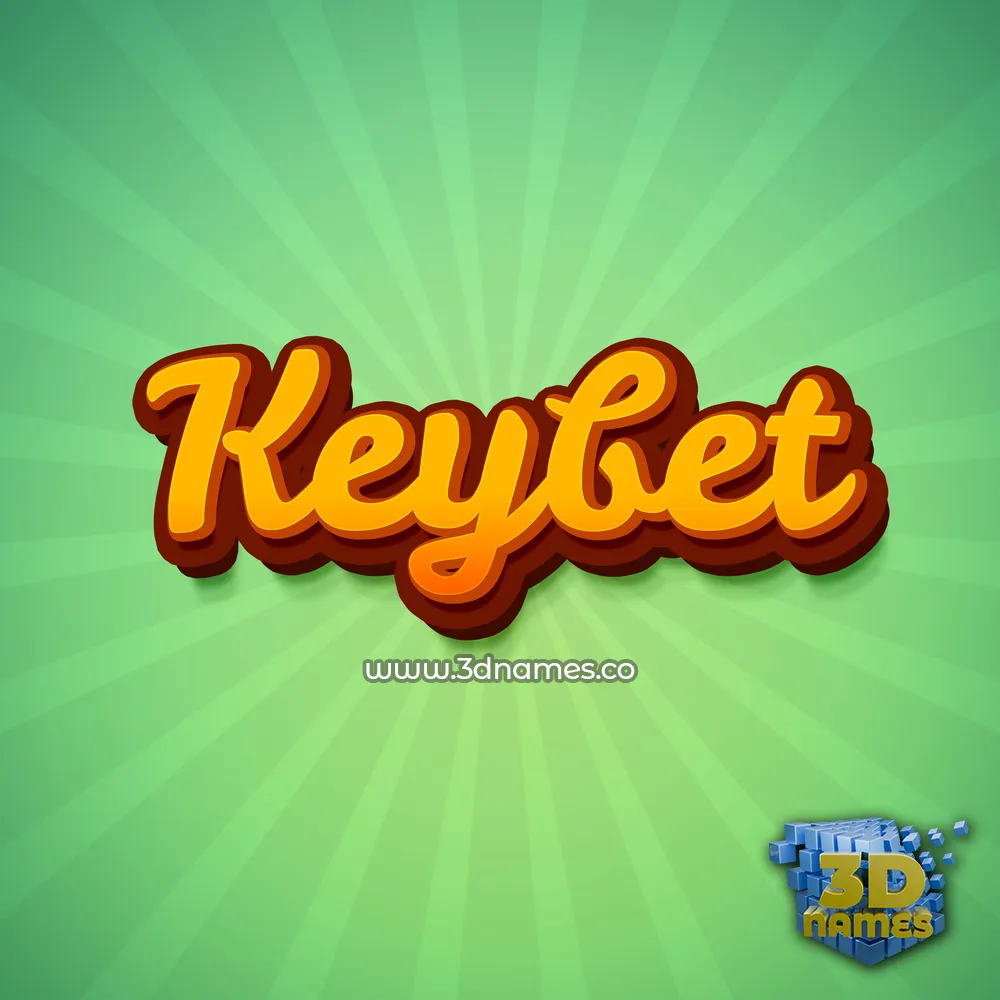 keybet in Green Rays style - 3D name wallpaper