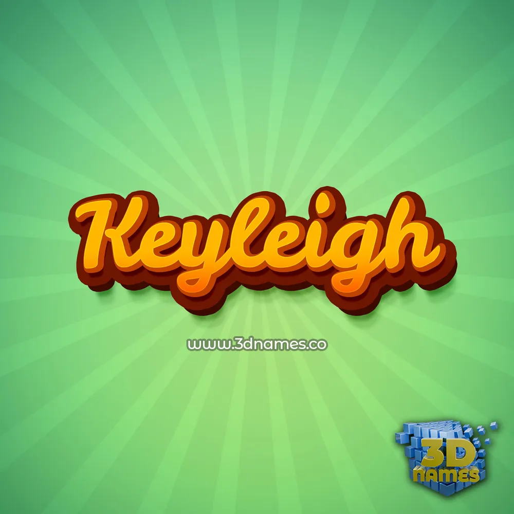 keyleigh in Green Rays style - 3D name wallpaper