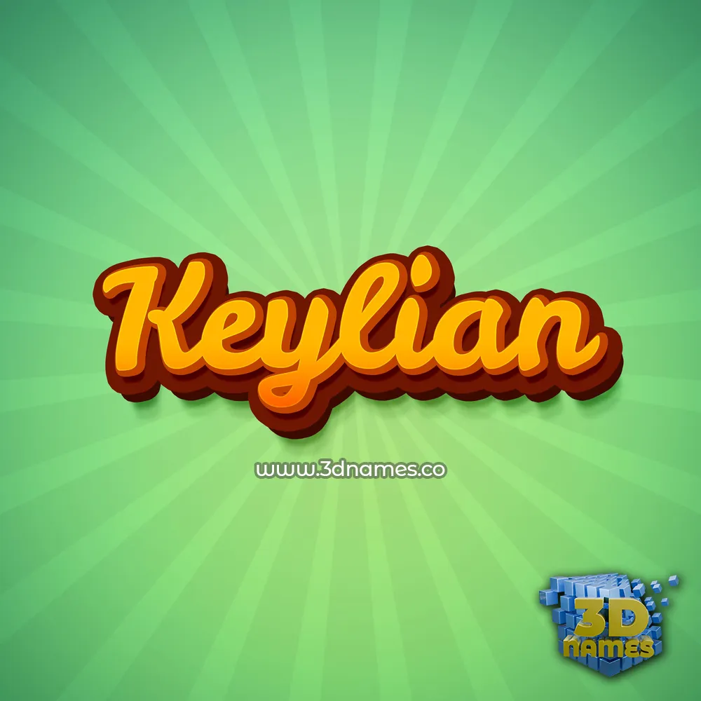 keylian in Green Rays style - 3D name wallpaper