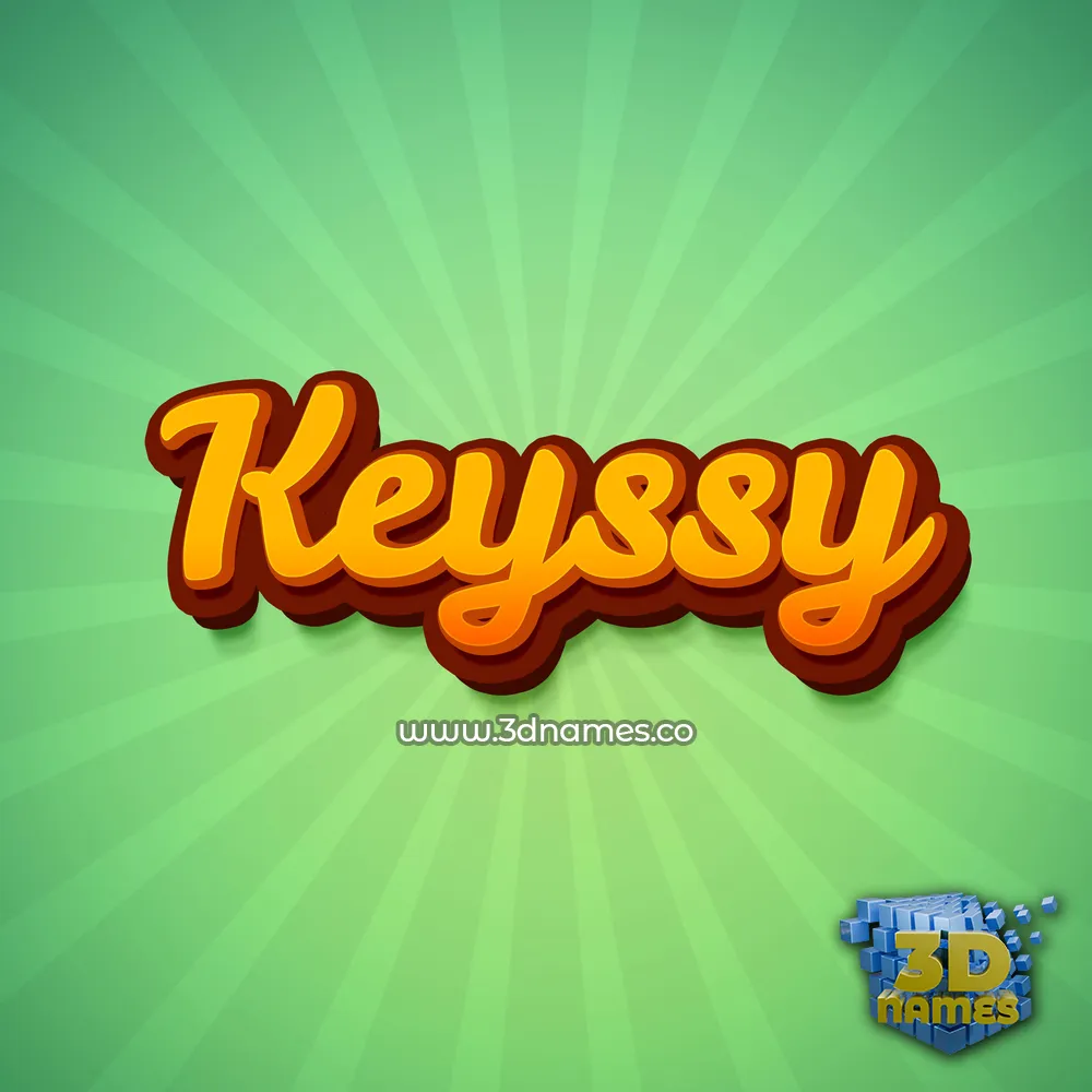 keyssy in Green Rays style - 3D name wallpaper