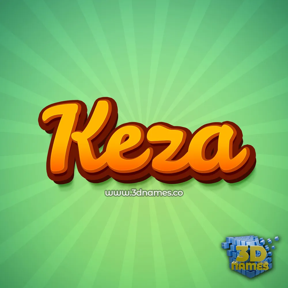 keza in Green Rays style - 3D name wallpaper