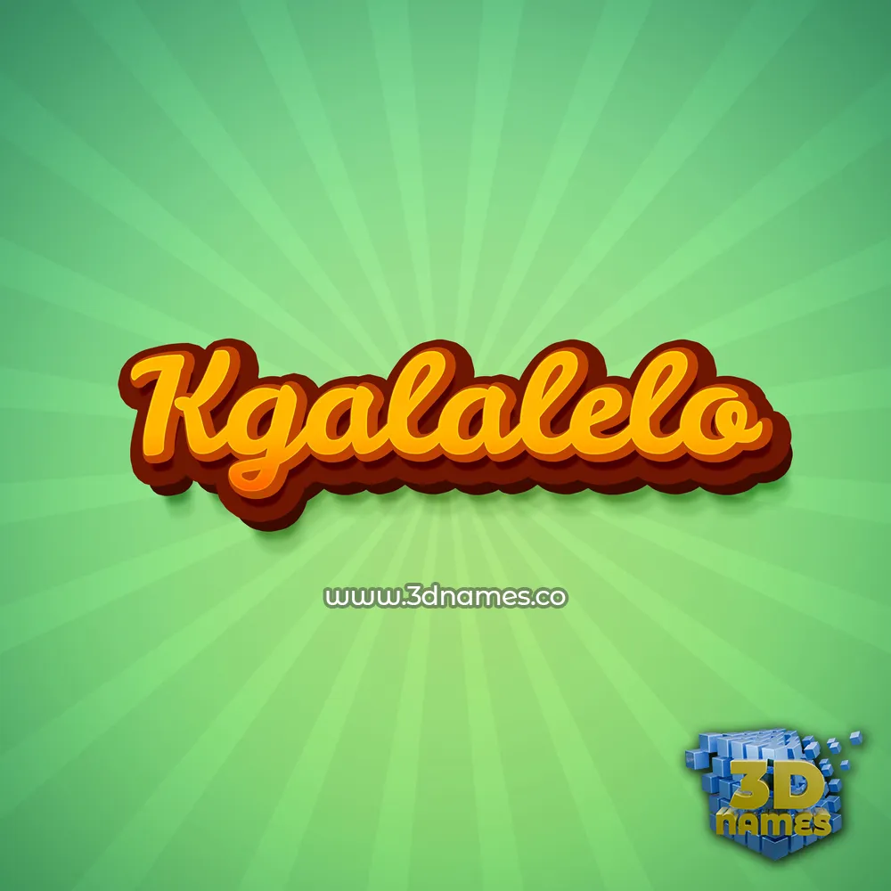 kgalalelo in Green Rays style - 3D name wallpaper