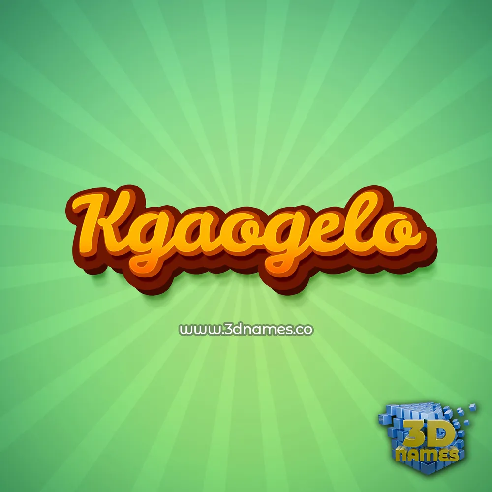 kgaogelo in Green Rays style - 3D name wallpaper