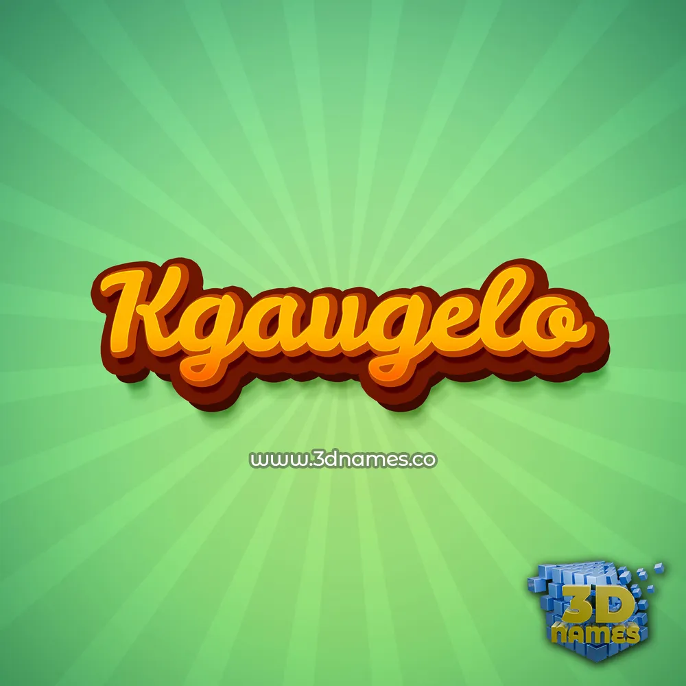 kgaugelo in Green Rays style - 3D name wallpaper