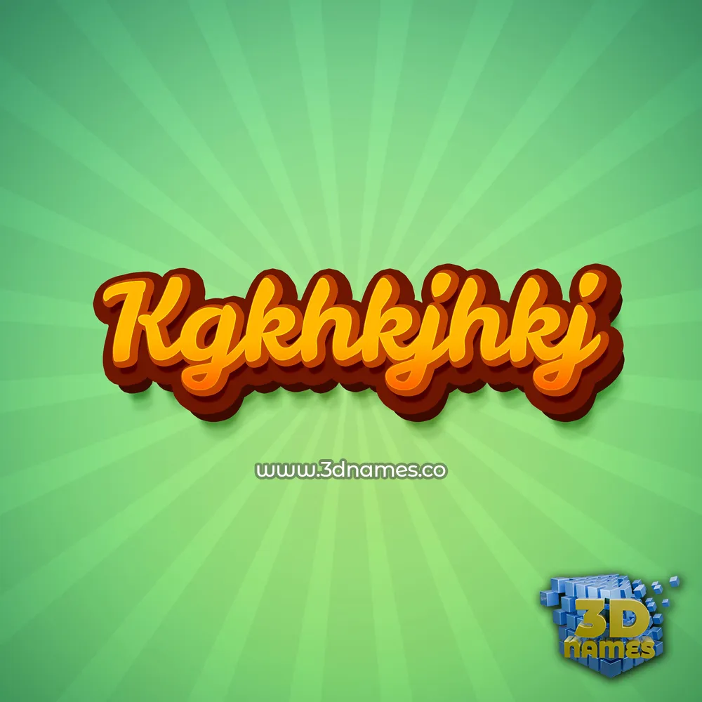 kgkhkjhkj in Green Rays style - 3D name wallpaper