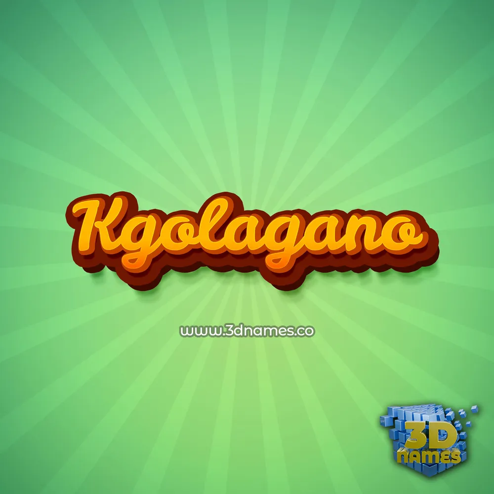 kgolagano in Green Rays style - 3D name wallpaper