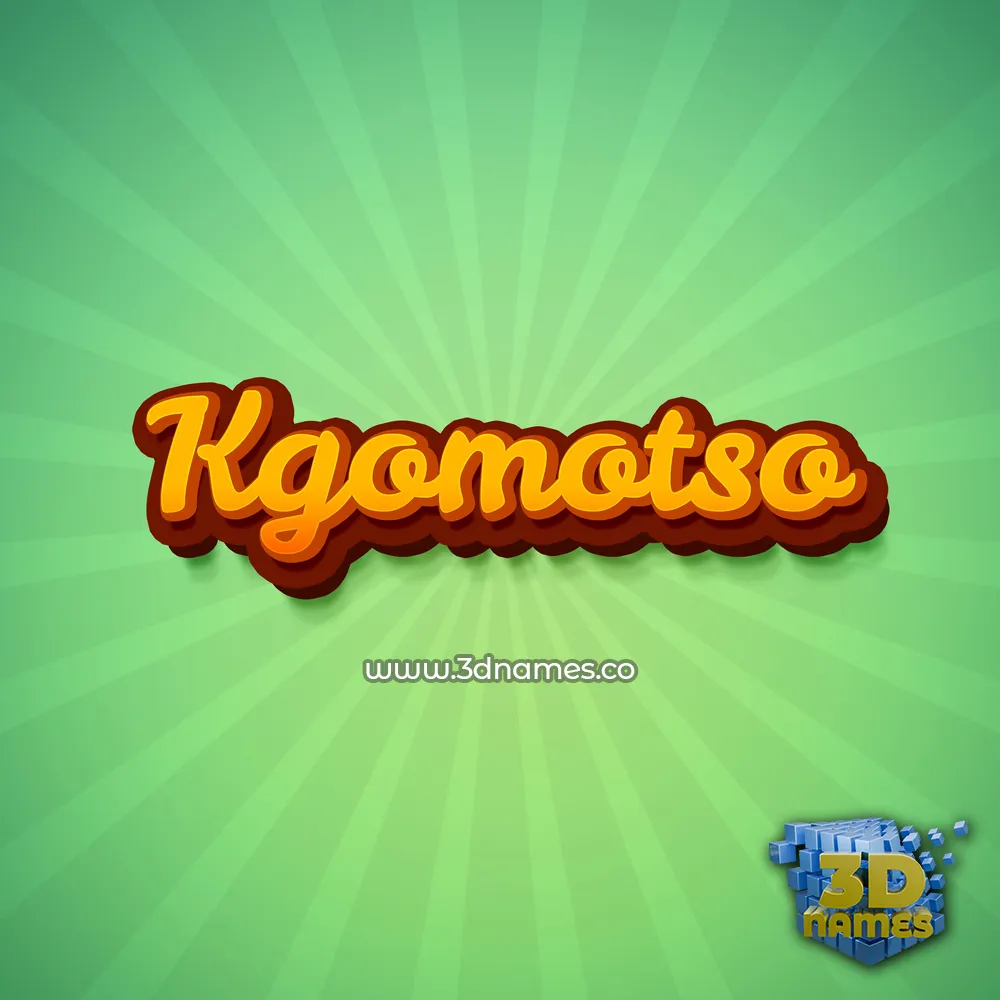 kgomotso in Green Rays style - 3D name wallpaper