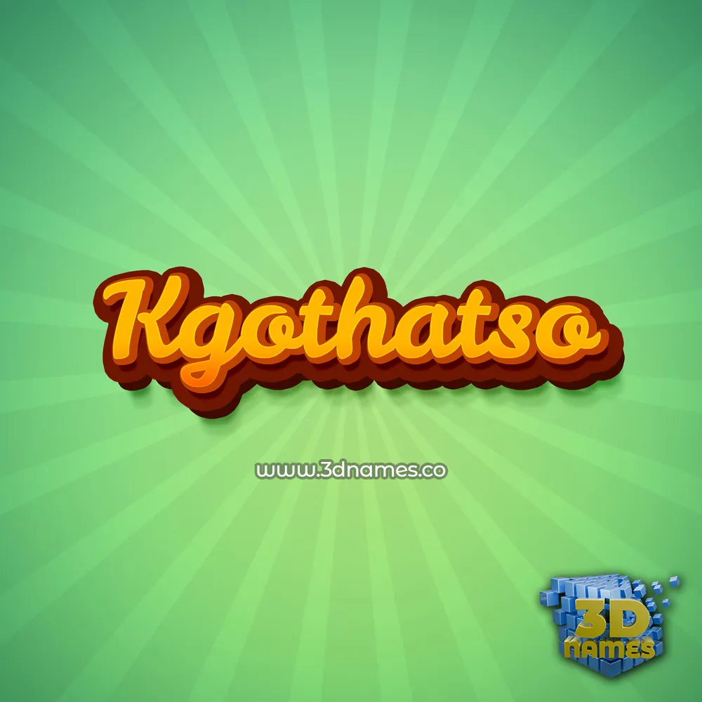 kgothatso in Green Rays style - 3D name wallpaper