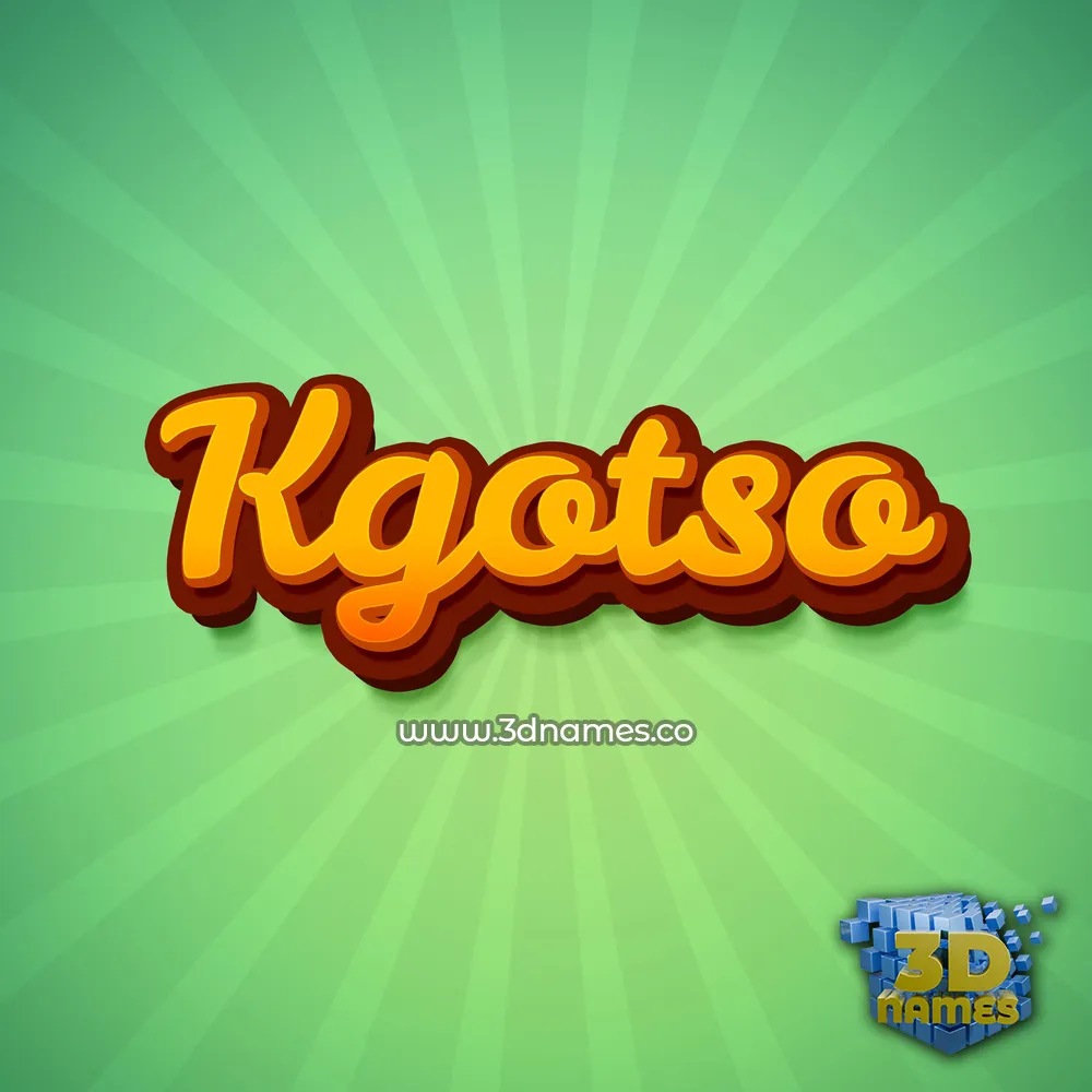 kgotso in Green Rays style - 3D name wallpaper