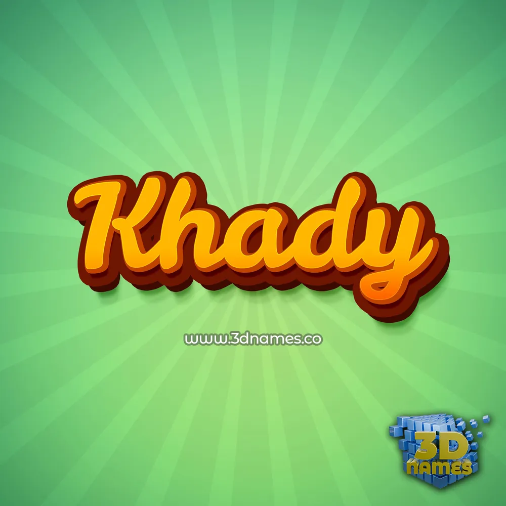 khady in Green Rays style - 3D name wallpaper
