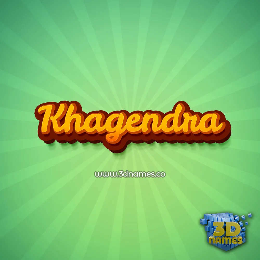 khagendra in Green Rays style - 3D name wallpaper