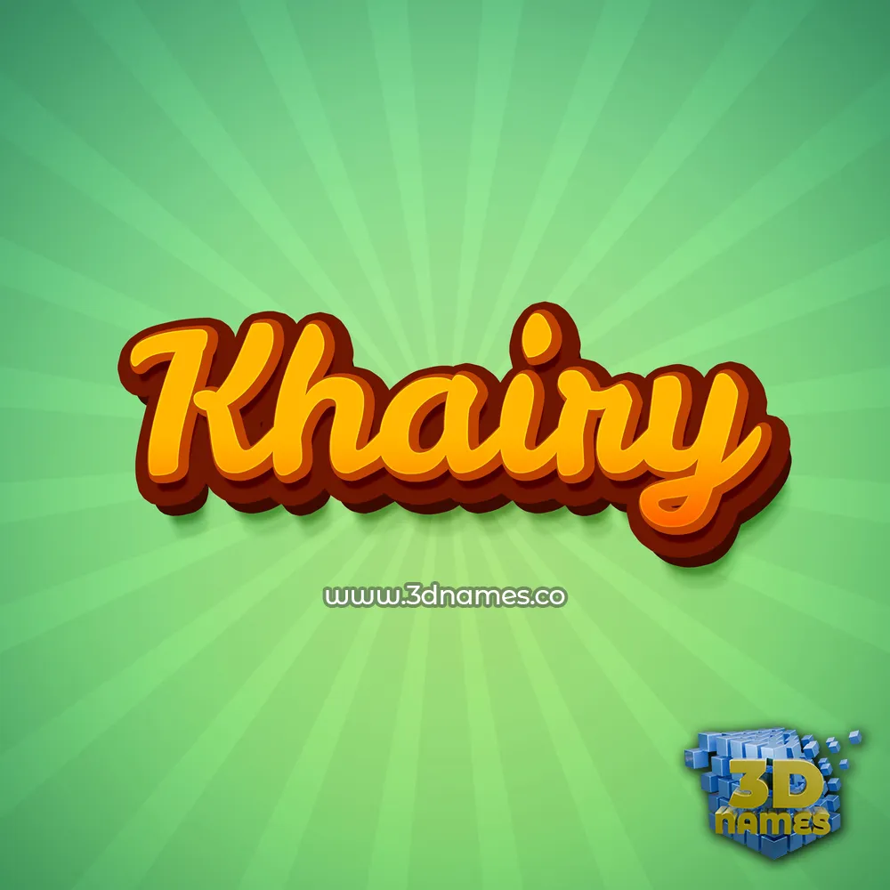 khairy in Green Rays style - 3D name wallpaper