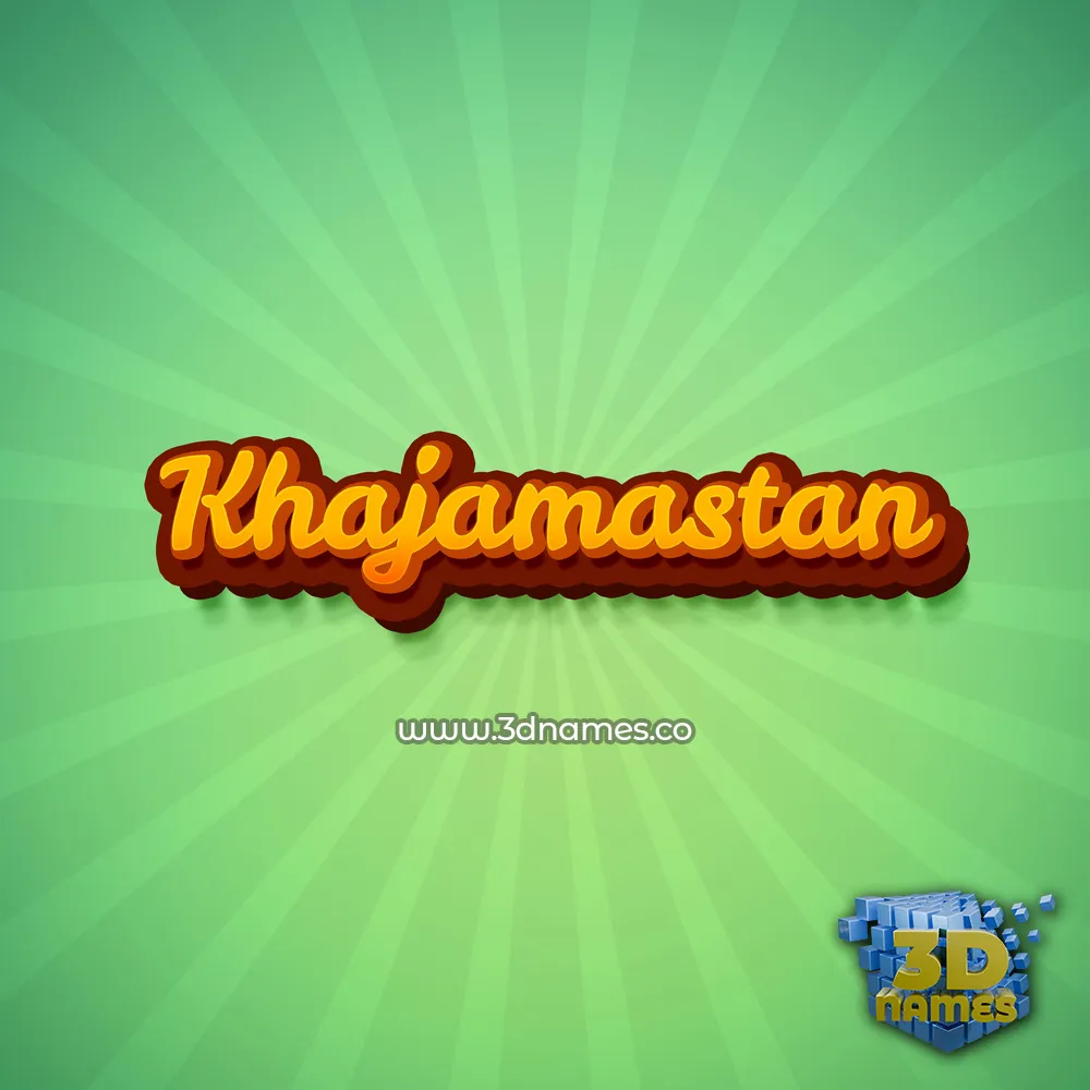 khajamastan in Green Rays style - 3D name wallpaper