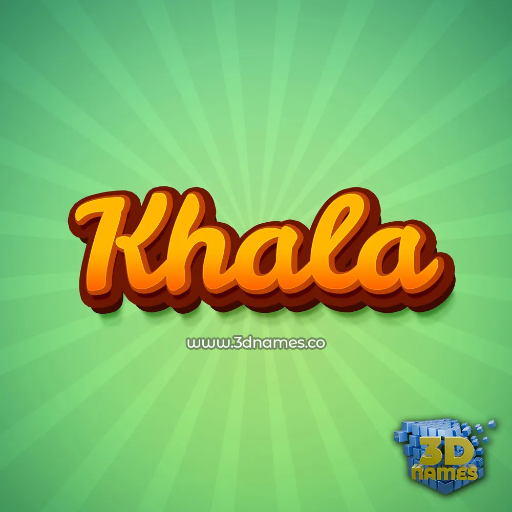 khala in Green Rays style - 3D name wallpaper