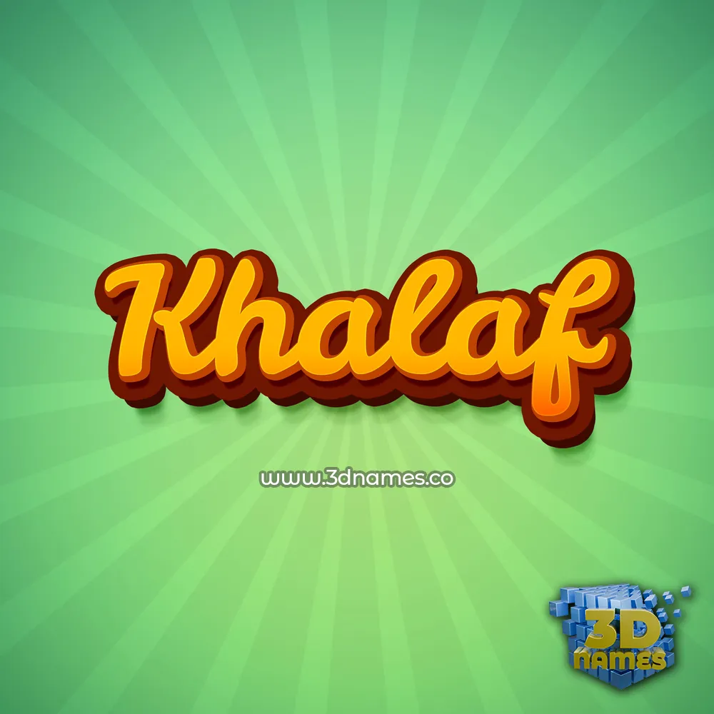 khalaf in Green Rays style - 3D name wallpaper