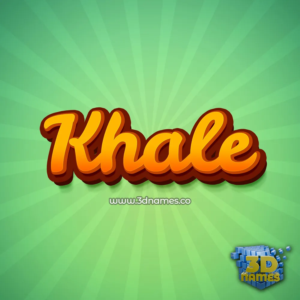 khale in Green Rays style - 3D name wallpaper