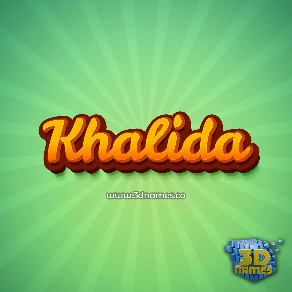 khalida in Green Rays style - 3D name wallpaper