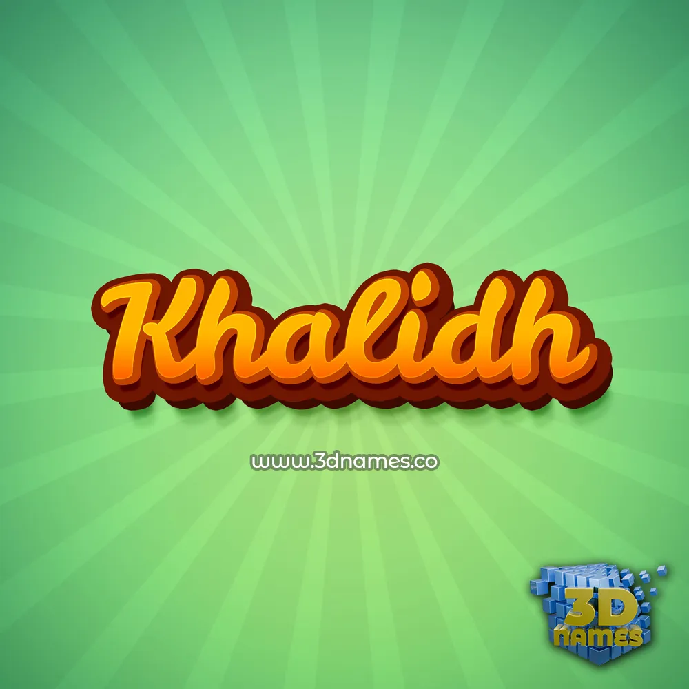 khalidh in Green Rays style - 3D name wallpaper
