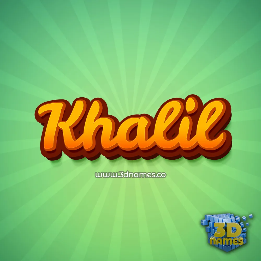 khalil in Green Rays style - 3D name wallpaper