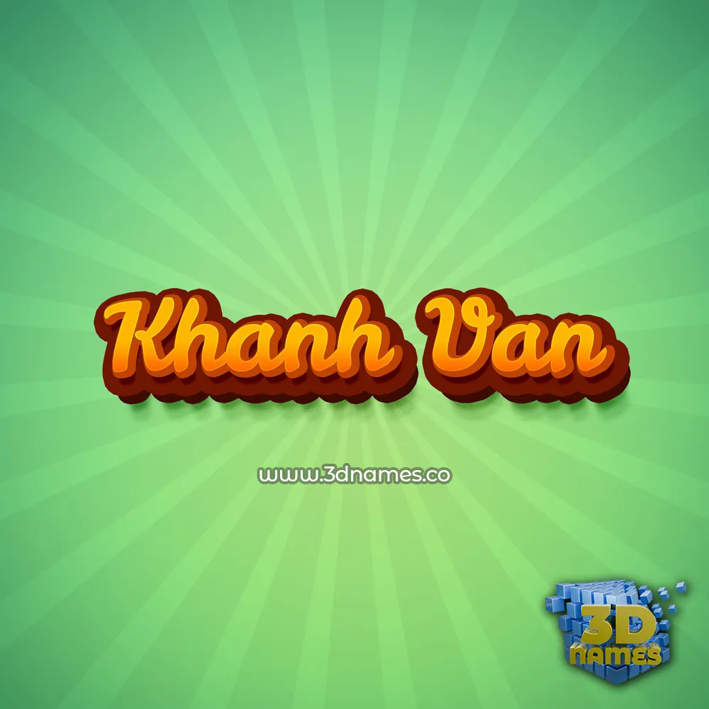 khanh van in Green Rays style - 3D name wallpaper