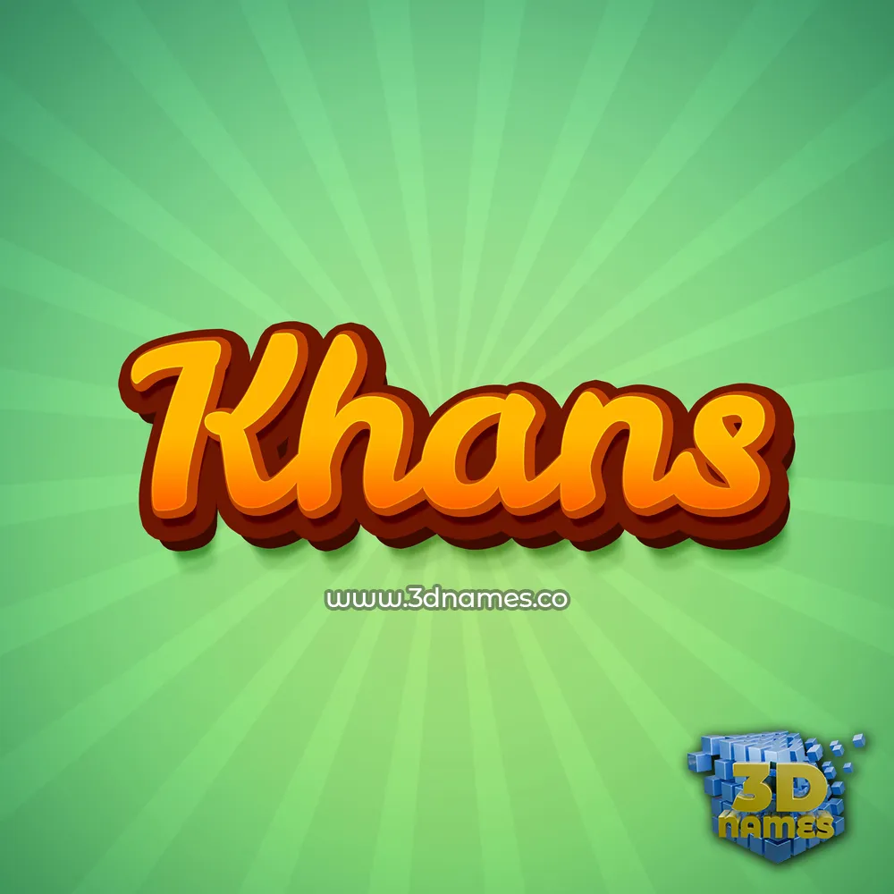 khans in Green Rays style - 3D name wallpaper