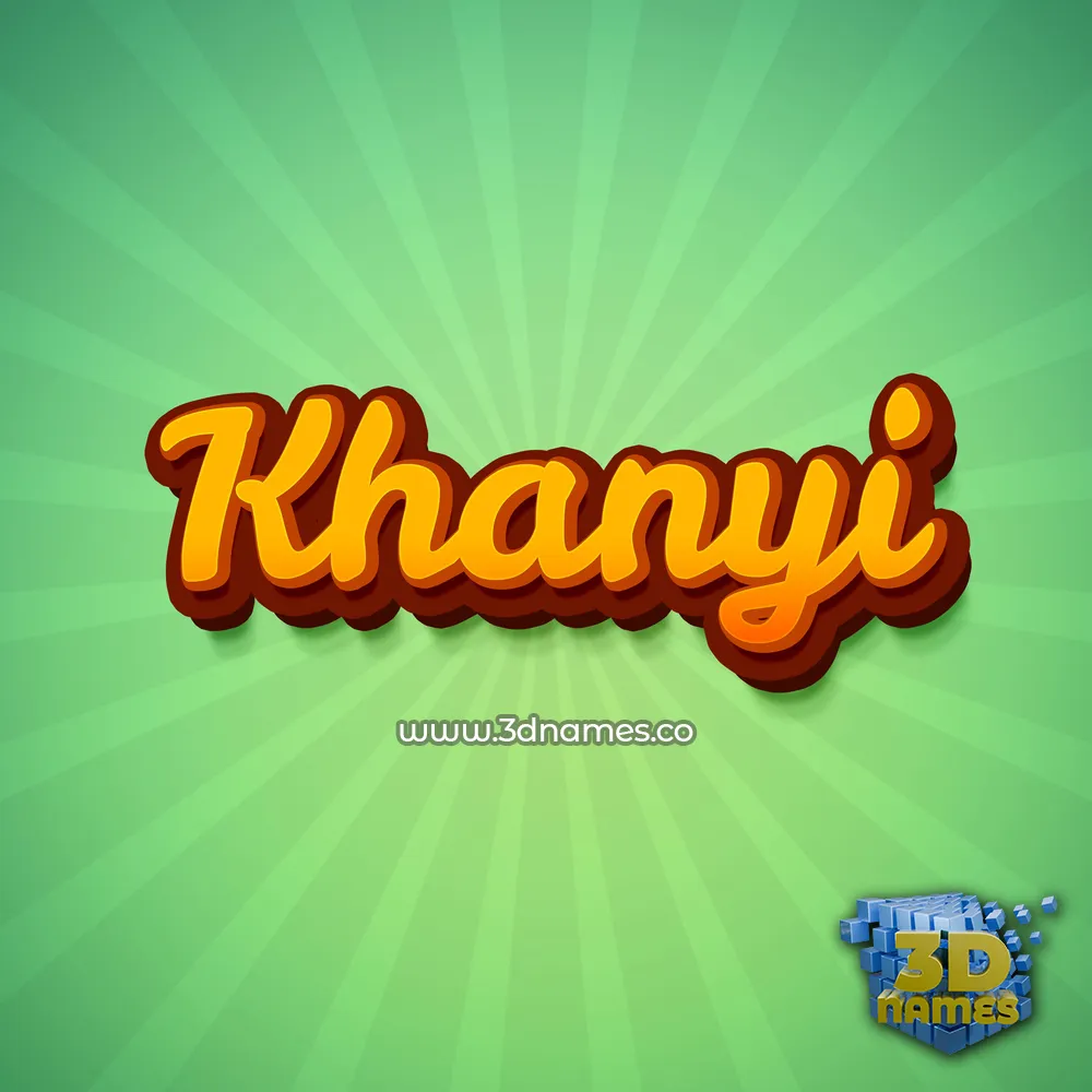 khanyi in Green Rays style - 3D name wallpaper