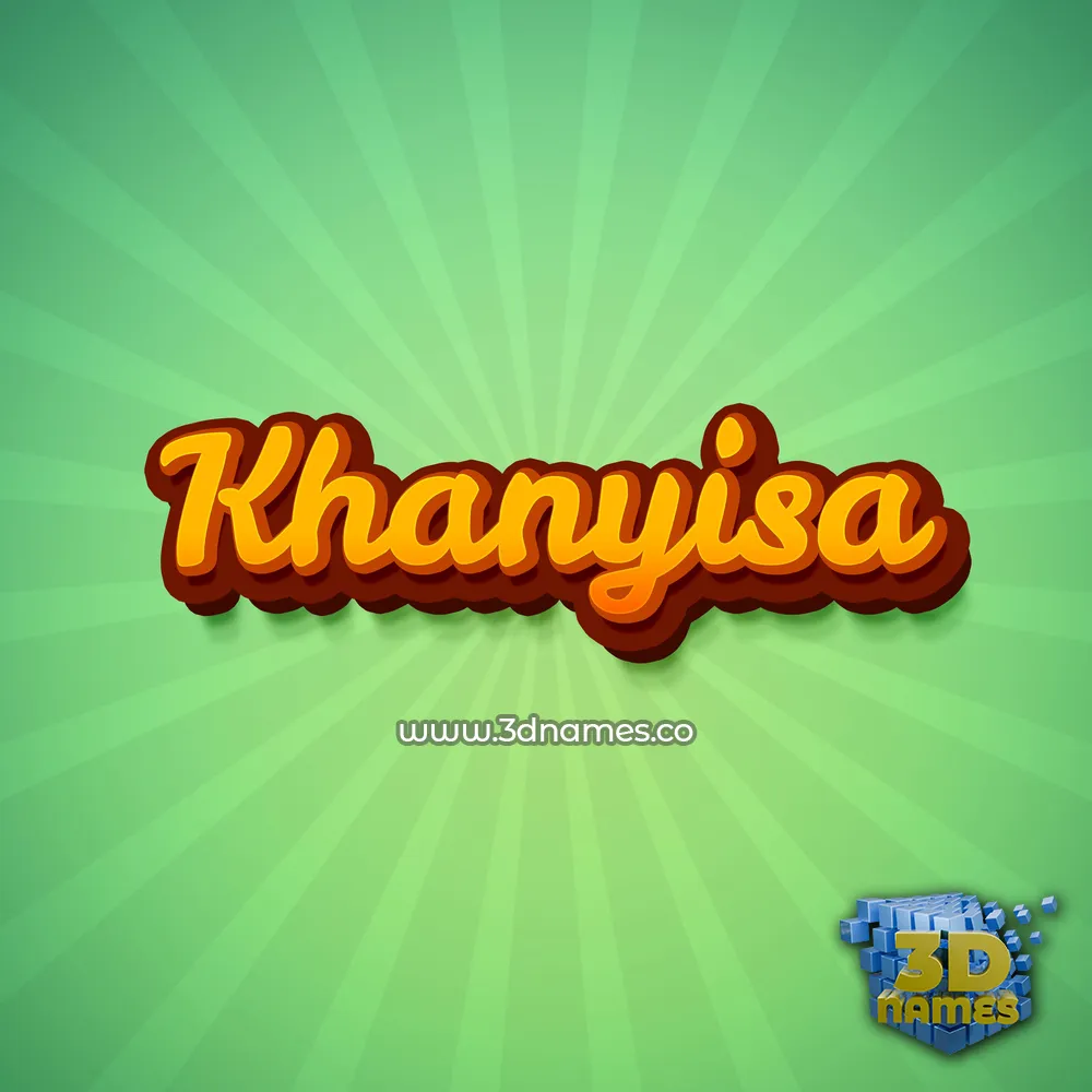 khanyisa in Green Rays style - 3D name wallpaper