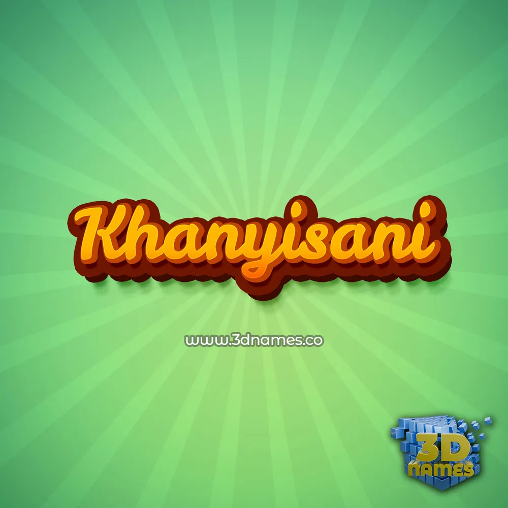 khanyisani in Green Rays style - 3D name wallpaper