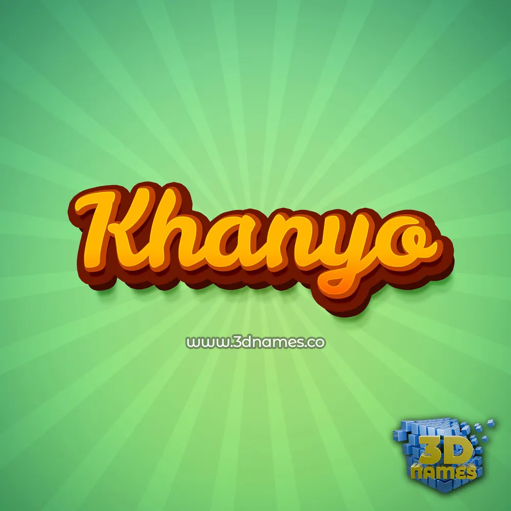 khanyo in Green Rays style - 3D name wallpaper