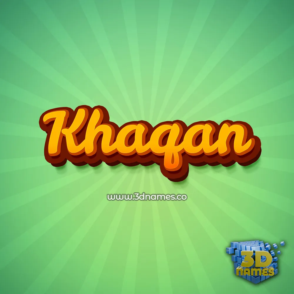 khaqan in Green Rays style - 3D name wallpaper