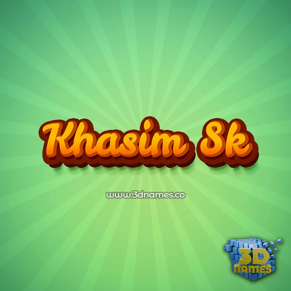 khasim sk in Green Rays style - 3D name wallpaper