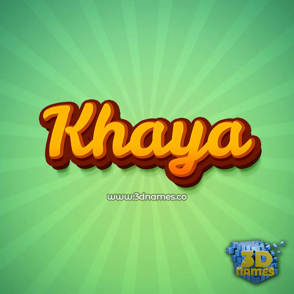 khaya in Green Rays style - 3D name wallpaper