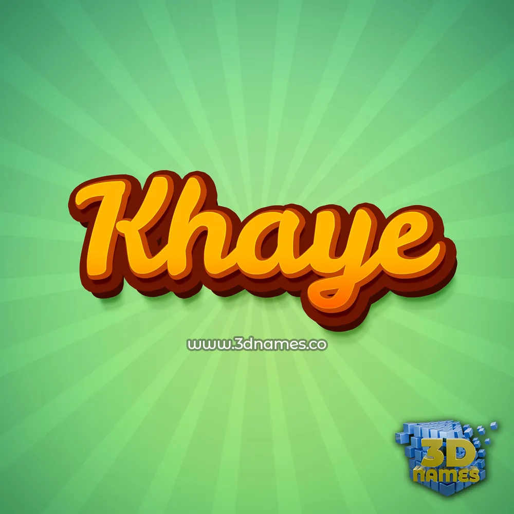 khaye in Green Rays style - 3D name wallpaper