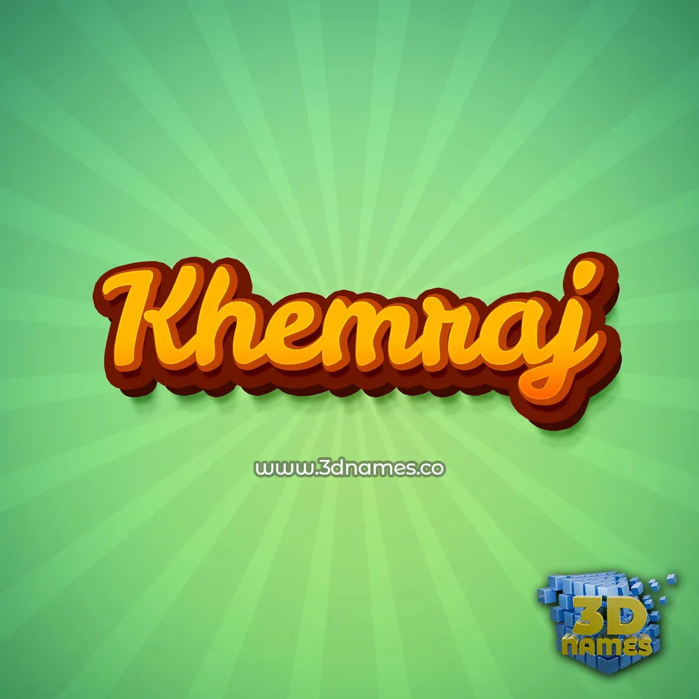 khemraj in Green Rays style - 3D name wallpaper