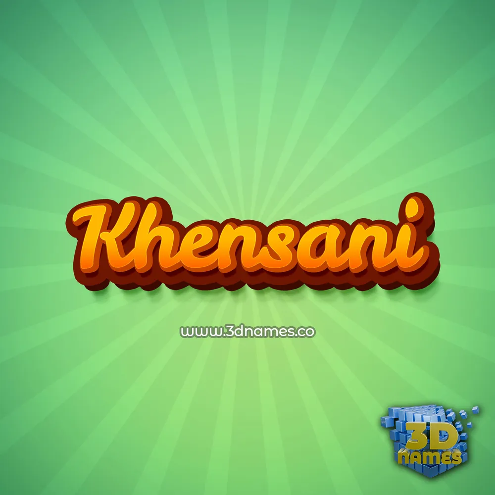 khensani in Green Rays style - 3D name wallpaper