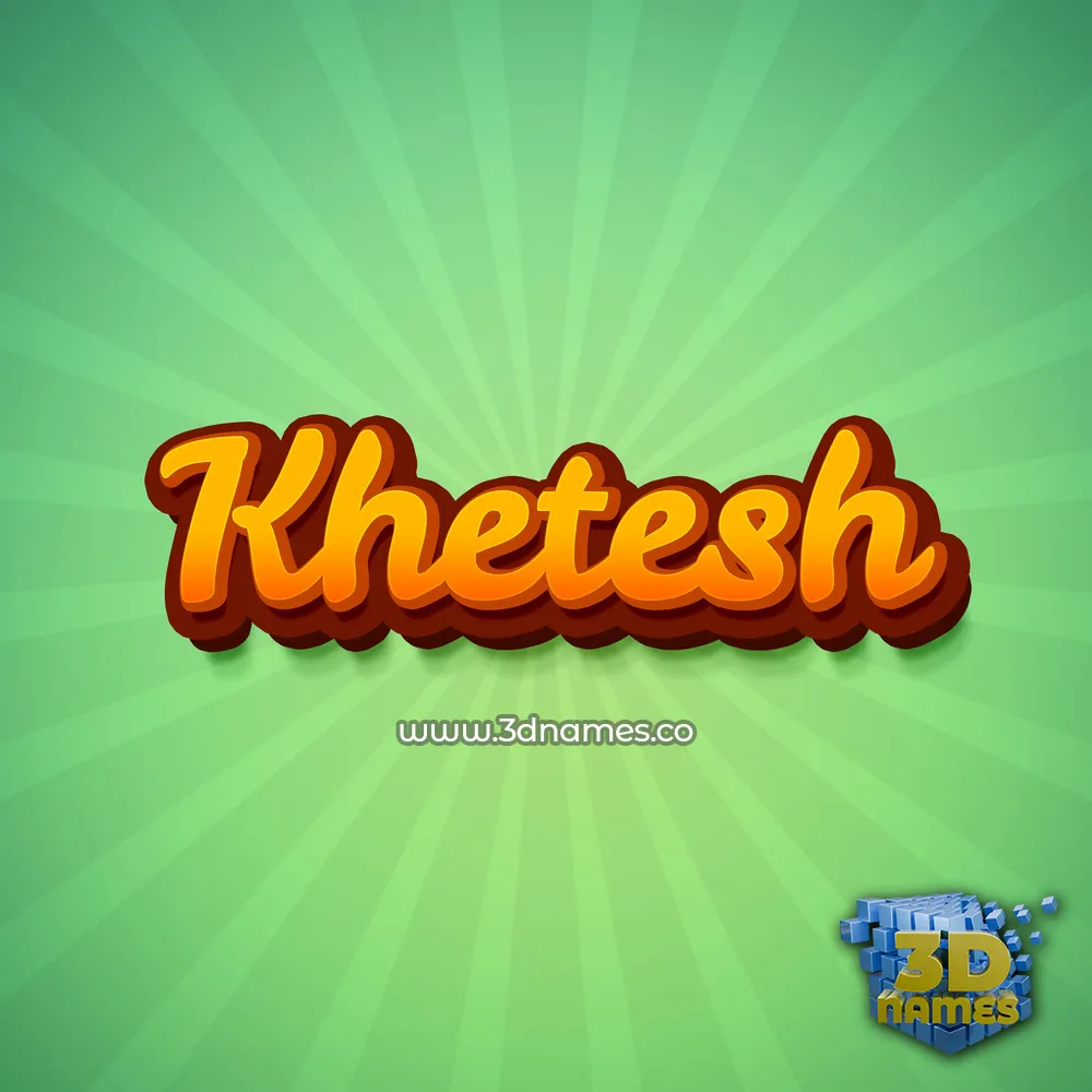 khetesh in Green Rays style - 3D name wallpaper