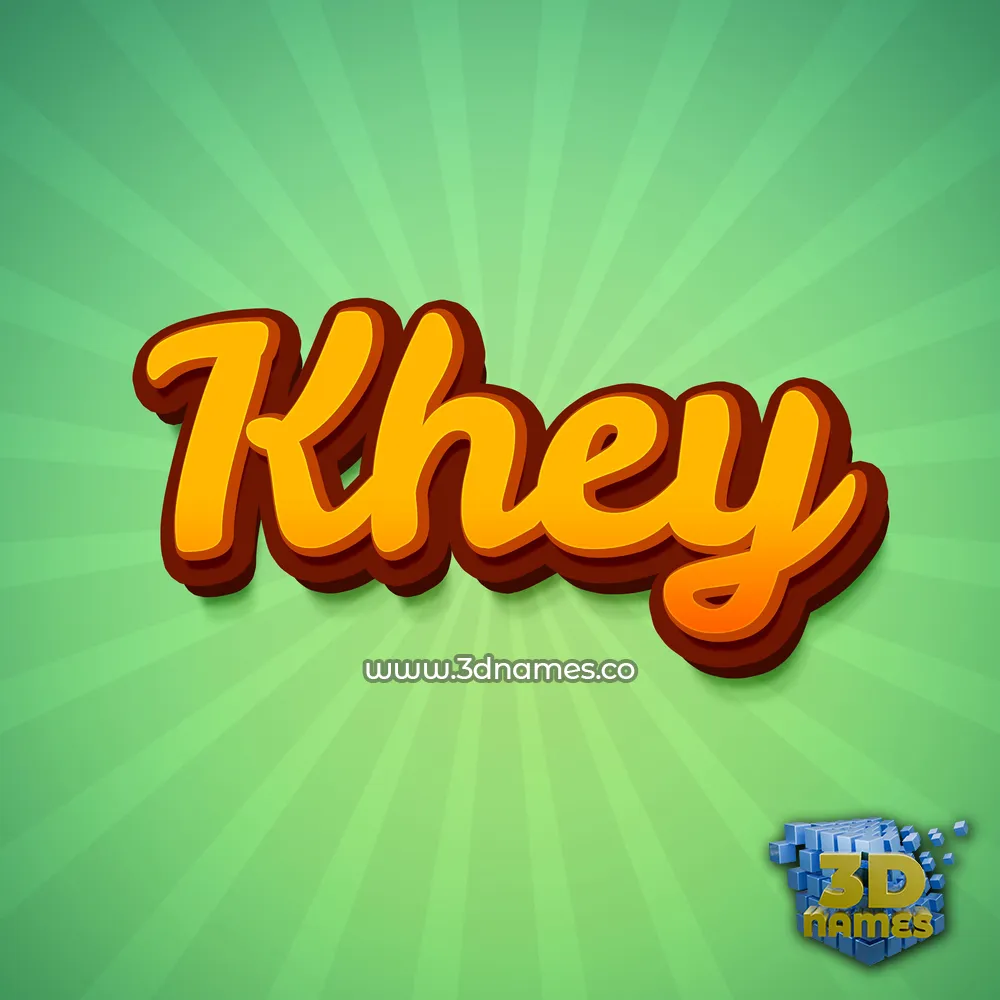 khey in Green Rays style - 3D name wallpaper
