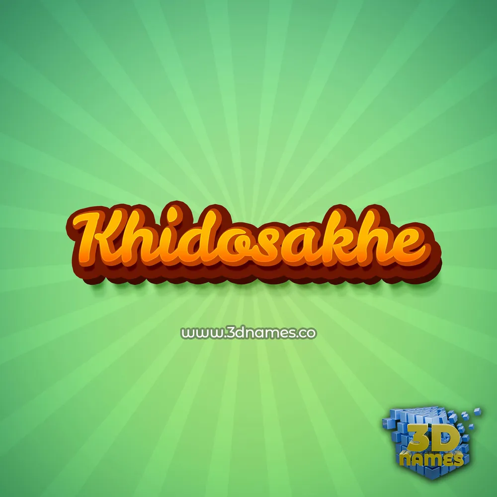khidosakhe in Green Rays style - 3D name wallpaper