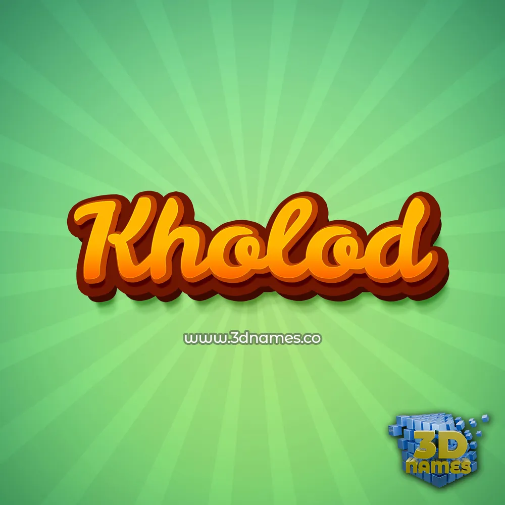 kholod in Green Rays style - 3D name wallpaper