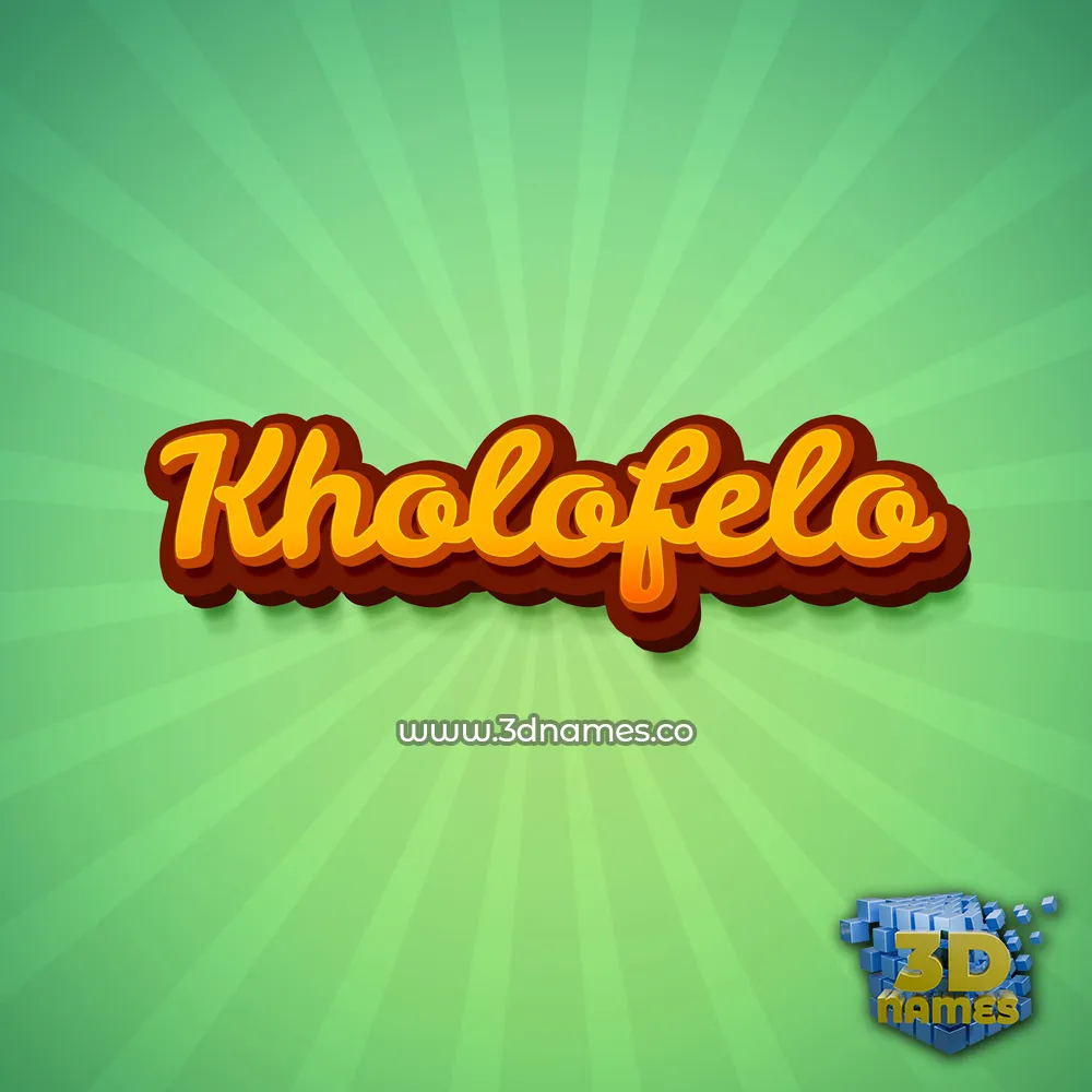kholofelo in Green Rays style - 3D name wallpaper